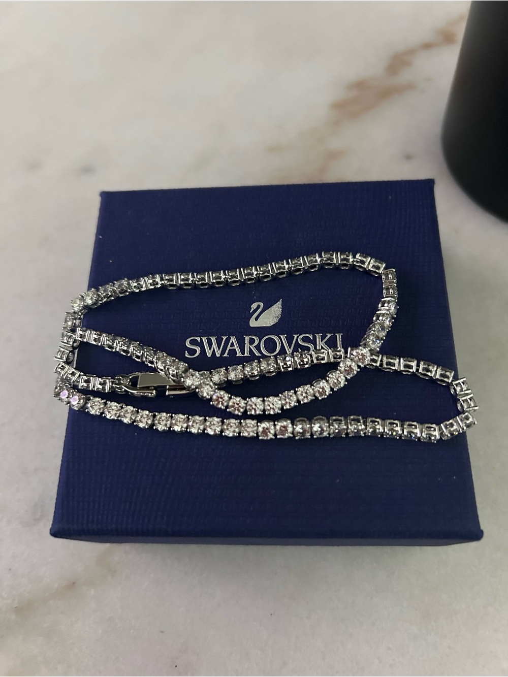 Swarovski Silver Clear Crystal Tennis Bracelet - Picture 2 of 4